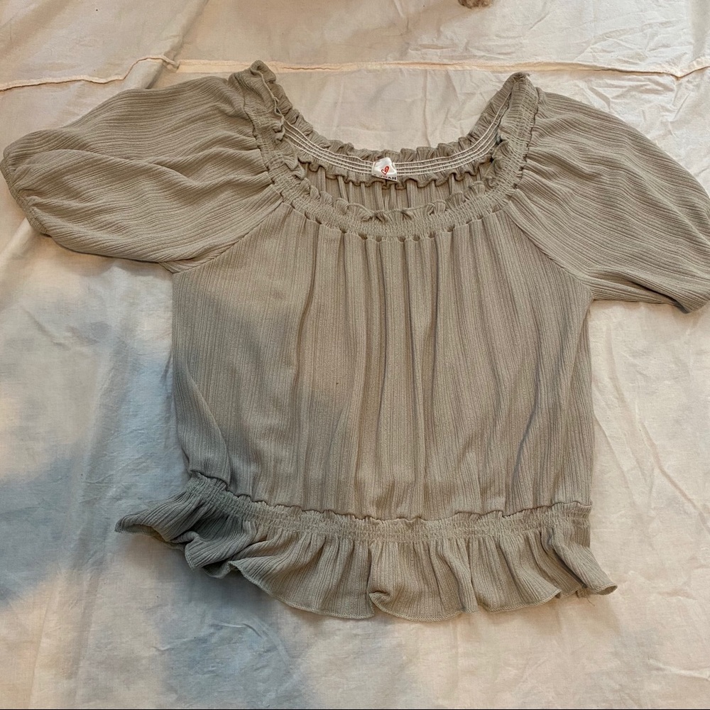 I JOAH green off-the-shoulder top- OS